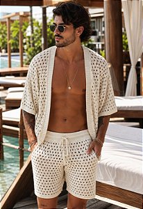 Conjunto Kimono Tricot