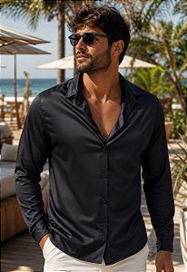 Camisa Manga Longa Cetim