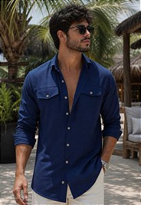 Camisa Bolso Manga Longa