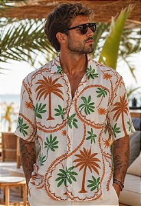 Camisa Viscolinho Estampada