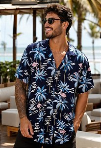 Camisa Viscolinho Estampada Verona