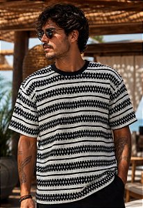 Camiseta Texturizada Estampada Cayo