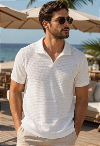 Camiseta Polo Tricot Modal Veneza