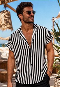 Camisa Oversized Listrada Siena
