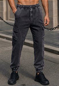Calça Jeans Estonada Jogger