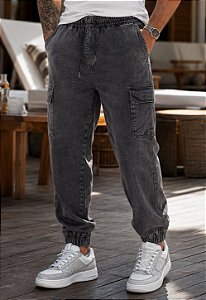 Calça Jeans Estonada Jogger