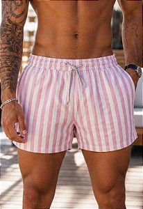 Shorts Linho Listrado Summer