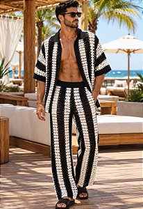 Conjunto Tricot Bicolor