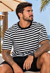 Camiseta Oversized Listrada Savoy