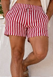 Shorts Linho Listrado Beach