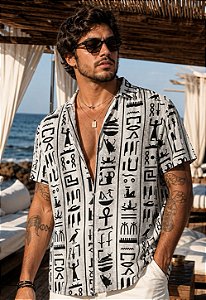 Camisa Viscolinho Estampada Breeze