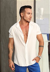 Camisa Viscose Off White