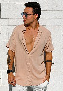 Camisa Viscolinho Nude