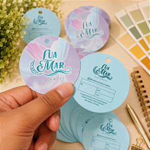 Tags Mini Redondas | Verniz Total Frente