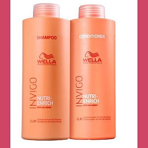 Wella Invigo Nutri-Enrich Salon Shampoo 1L + Condicionador 1L (Duo)