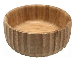 Bowl de Bambu Pequeno Canelado 15cm Petisqueira