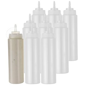 Kit 9 Bisnagas para Molho 1 Litro Grande Flexivel Profissional