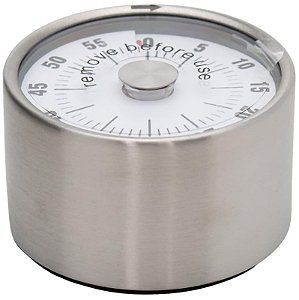 Temporizador Timer de Cozinha Magnético Aço Inoxidável Imã