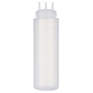 Bisnaga para Molho 1 Litro com 3 Bicos Flexivel Profissional
