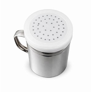 Polvilhador de Temperos com Alça Inox e Tampa Plástica