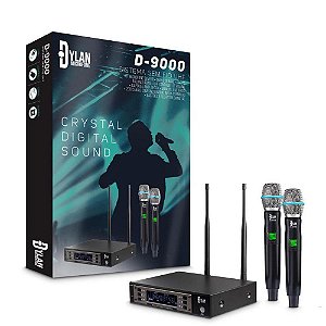 MICROFONE S/FIO MAO DUPLO DYLAN D9000S