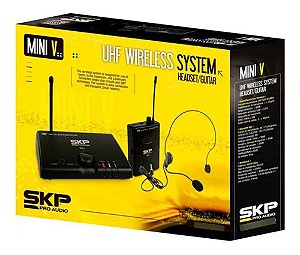 MICROFONE S/FIO HEADSET SKP UHF MINI-V
