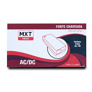 FONTE CHAVEADA MXT 391187 P/CFTV 12V/3A 1M