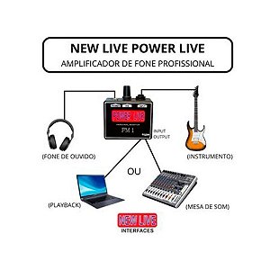 AMPLIFICADOR DE FONE NEW LIVE POWER LIVE PM1 2499