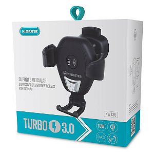 SUPORTE CELULAR VEICULAR KIMASTER KW135 INDUÇAO