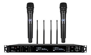 MICROFONE S/FIO MAO DUPLO DYLAN QS-10/M2