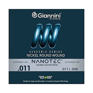 ENCORDOAMENTO GUITARRA 011 GIANNINI GEEGST11 PN NANOTEC