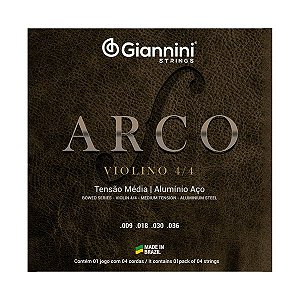 ENCORDOAMENTO VIOLINO GIANNINI ALUMINIO GEAVVA