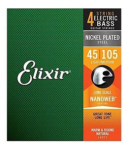 ENCORDOAMENTO CONTRABAIXO 4C 045 ELIXIR LIGHT MEDIUM 15316