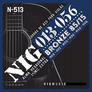 ENCORDOAMENTO VIOLAO ACO 013 NIG BRONZE N513