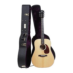Violão Aço Folk Hertom Dread DLX N Natural Com Case