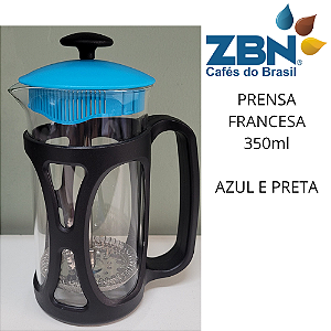 CAFETEIRA PRENSA FRANCESA 350ml - AZUL E PRETA