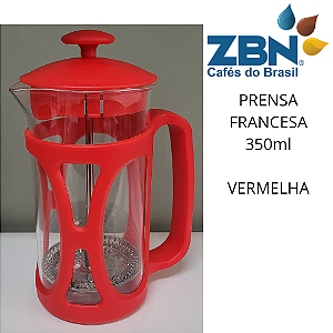 CAFETEIRA PRENSA FRANCESA 350ml - VERMELHA