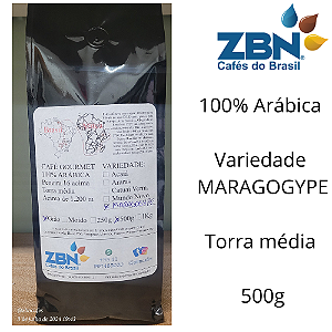 CAFÉ EM GRÃO 100% ARABICA BUENO BRANDÃO 500g - MARAGOGYPE