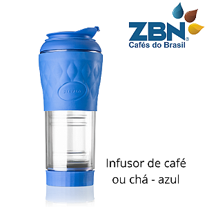 PRESSCA CAFETEIRA E INFUSOR DE CHÁ 350ml - AZUL