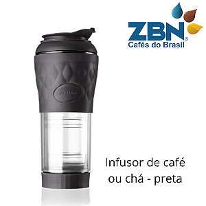 PRESSCA CAFETEIRA E INFUSOR DE CHÁ 350ml - PRETA