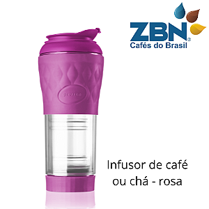 PRESSCA CAFETEIRA E INFUSOR DE CHÁ 350ml - ROSA