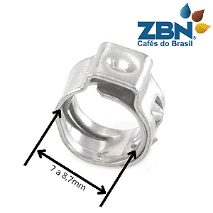 ABRAÇADEIRA EM INOX RADIAL 7 A 8,7 MM