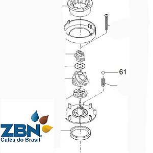 ESFERA DE AÇO 5,5MM INTERNA MOÍNHO LÂMINA CÔNICA SAECO/GAGGIA 128610521