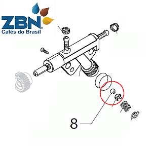 VALVULA DO REGISTRO DE FLUXO GAGGIA/SAECO BESANA/XSMALL - 11008104