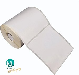 Etiqueta Adesiva 100x100mm 10x10cm Couche p/ Zebra Argox Elgin - Rolo c/ 291 (30m)