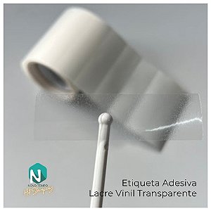 Lacre Adesivo Vinil Transparente - Rolo com 1.000 un.