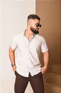 Camisa Gola Padre Nude Manga Curta