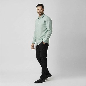 Camisa Verde Menta Manga Longa Slim - Gola Italiana