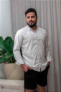 Camisa Nude Manga Longa - Gola Padre