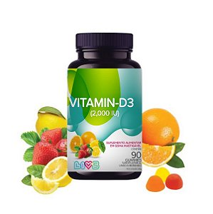 Vitamina D3 2.000 UI 90 gomas - LIVS GUMMIES